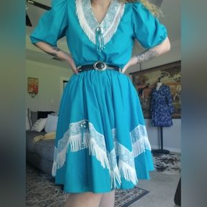 🤠 Vintage Malco Modes Western Wear square dancing skirt set size large